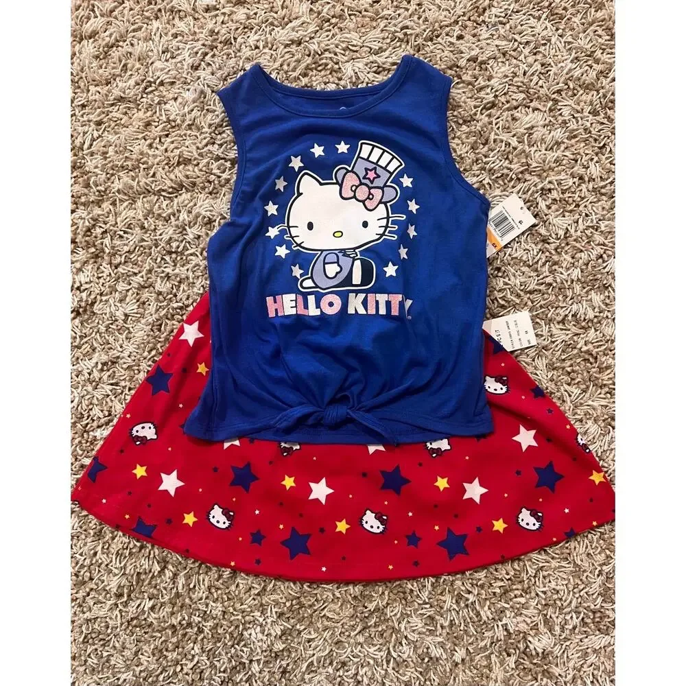 NWT❤️Hello Kitty girls outfit set sz6X